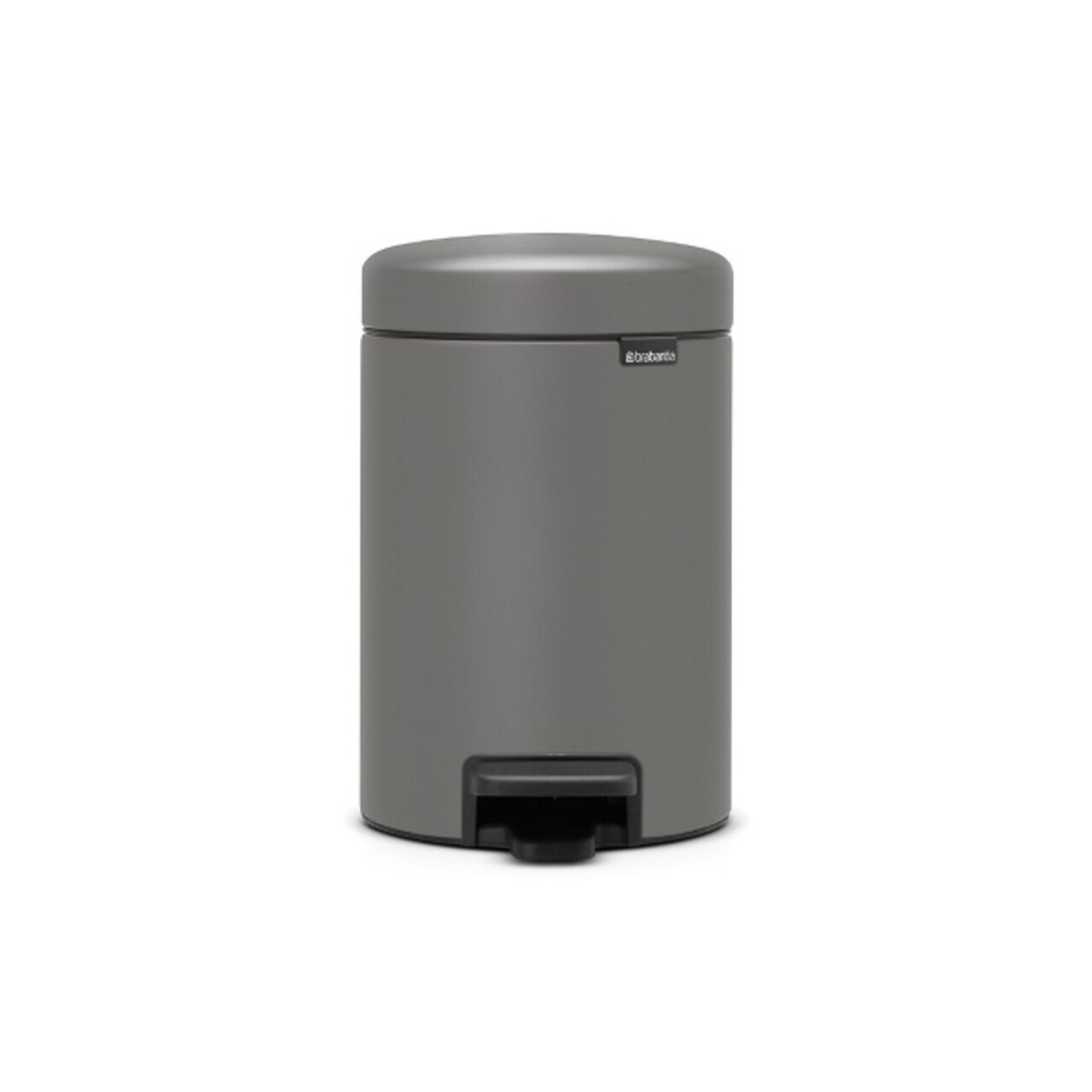 Cos de gunoi cu pedala, Brabantia, NewIcon, 3 L, 23.5x16.8x26.4 cm, otel, gri - imagine 5